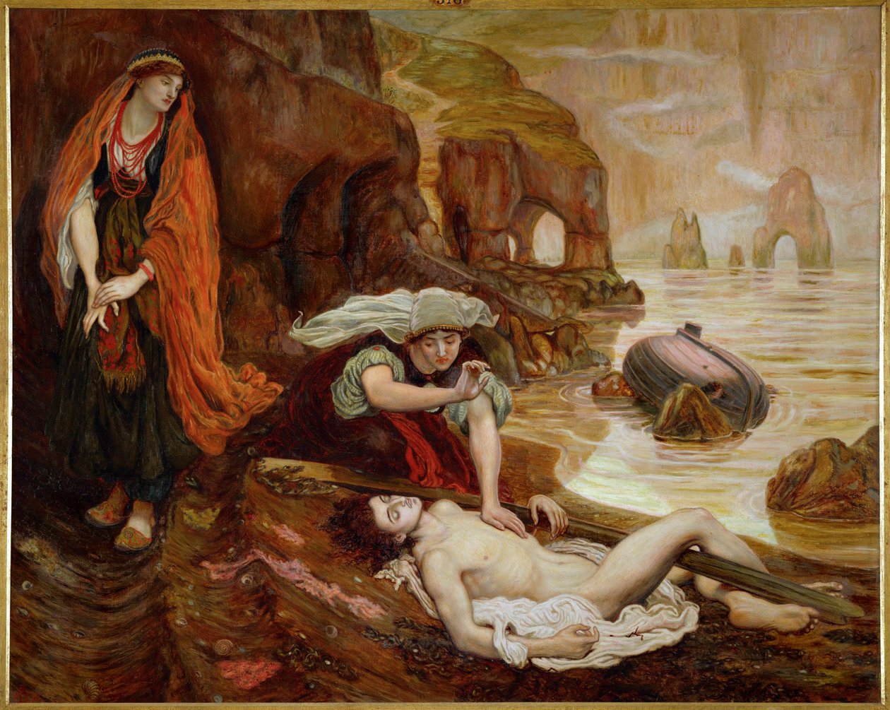 Haydee alla scoperta del corpo di Don Giovanni... (dipinto su tela) da Ford Madox Brown