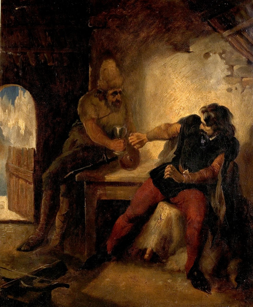 Manfred nella capanna dei cacciatori di camosci, c.1850 da Ford Madox Brown