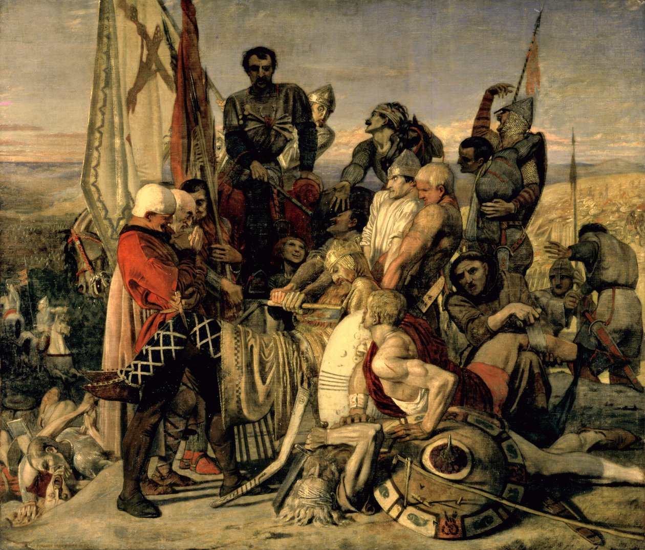Il corpo di Harold portato davanti a Guglielmo il Conquistatore da Ford Madox Brown