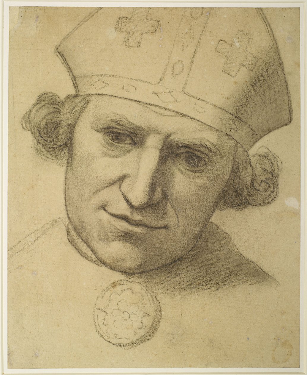 Lo spirito di giustizia - Studio per il capo di un vescovo da Ford Madox Brown