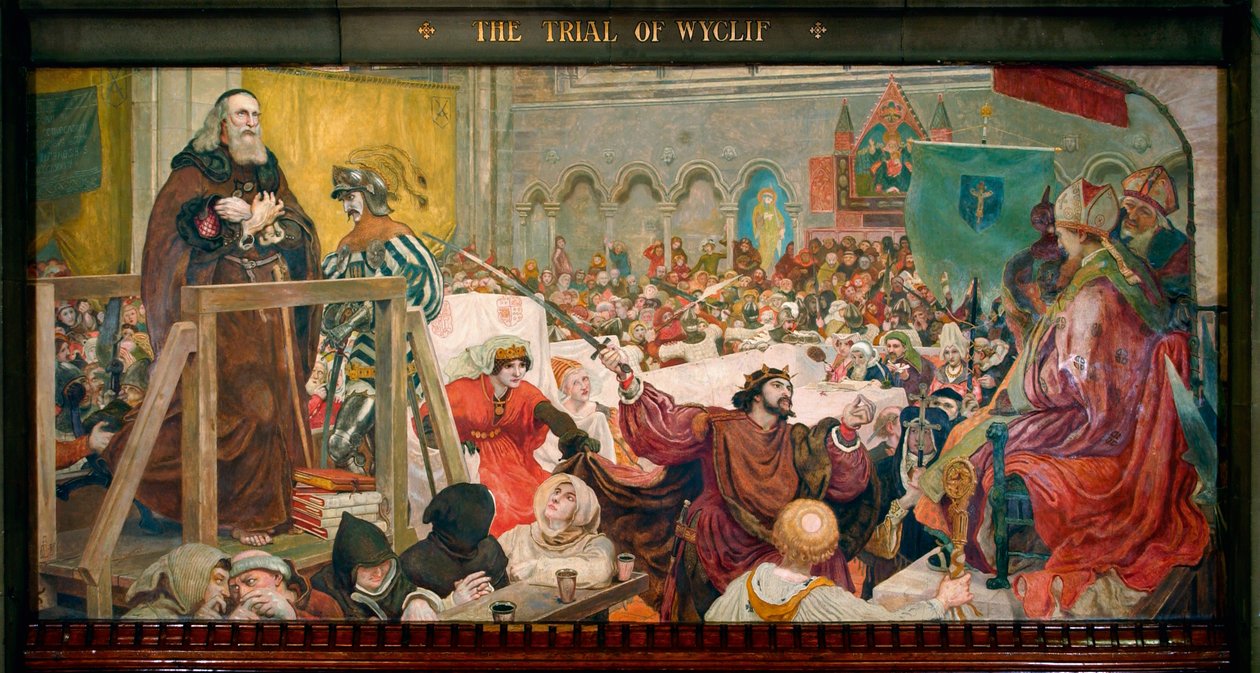 Il processo di Wyclif da Ford Madox Brown