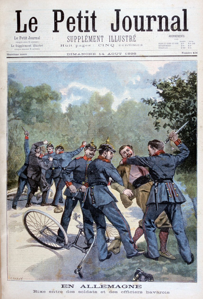 Rissa tra soldati tedeschi e ufficiali bavaresi, Germania, 1898 da Fortuné Méaulle