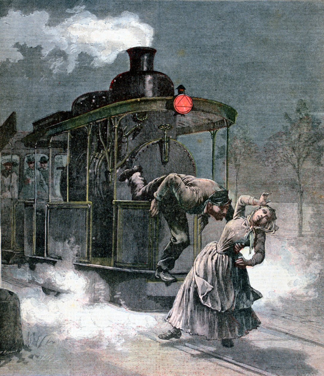 Incidente sulla linea ferroviaria Marly-le-Roi, Francia, 1891 da Fortuné Méaulle
