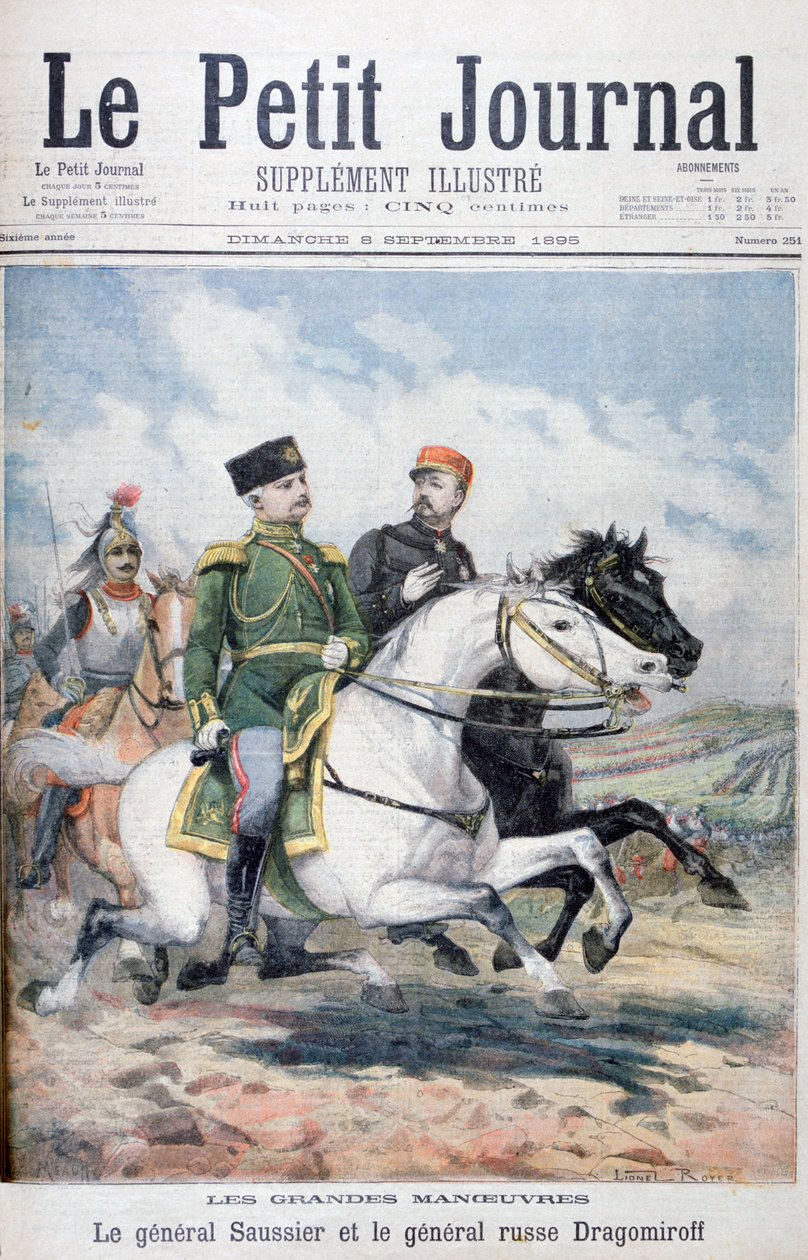 Generale francese Saussier e generale russo Dragomirov, 1895 da Fortuné Méaulle