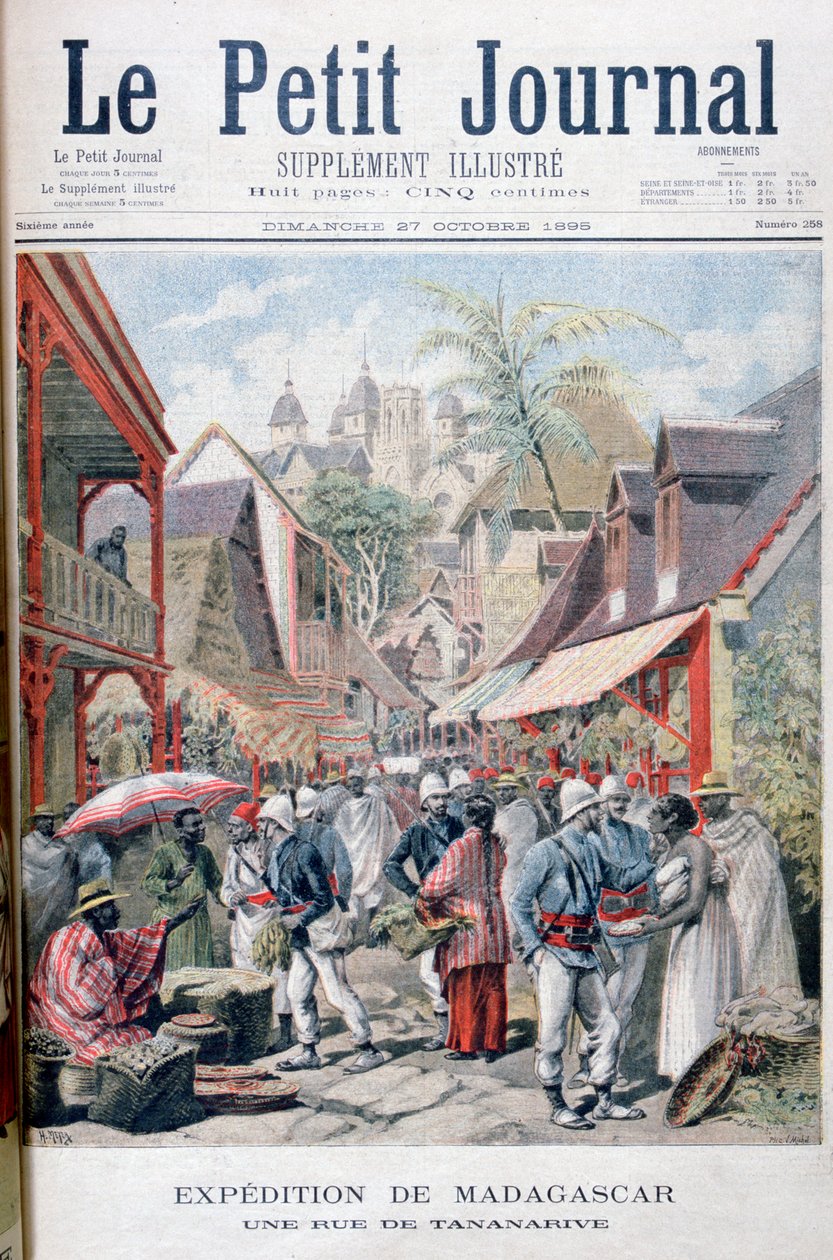 Tananarive Antananarivo, capitale del Madagascar, 1895 da Fortuné Méaulle
