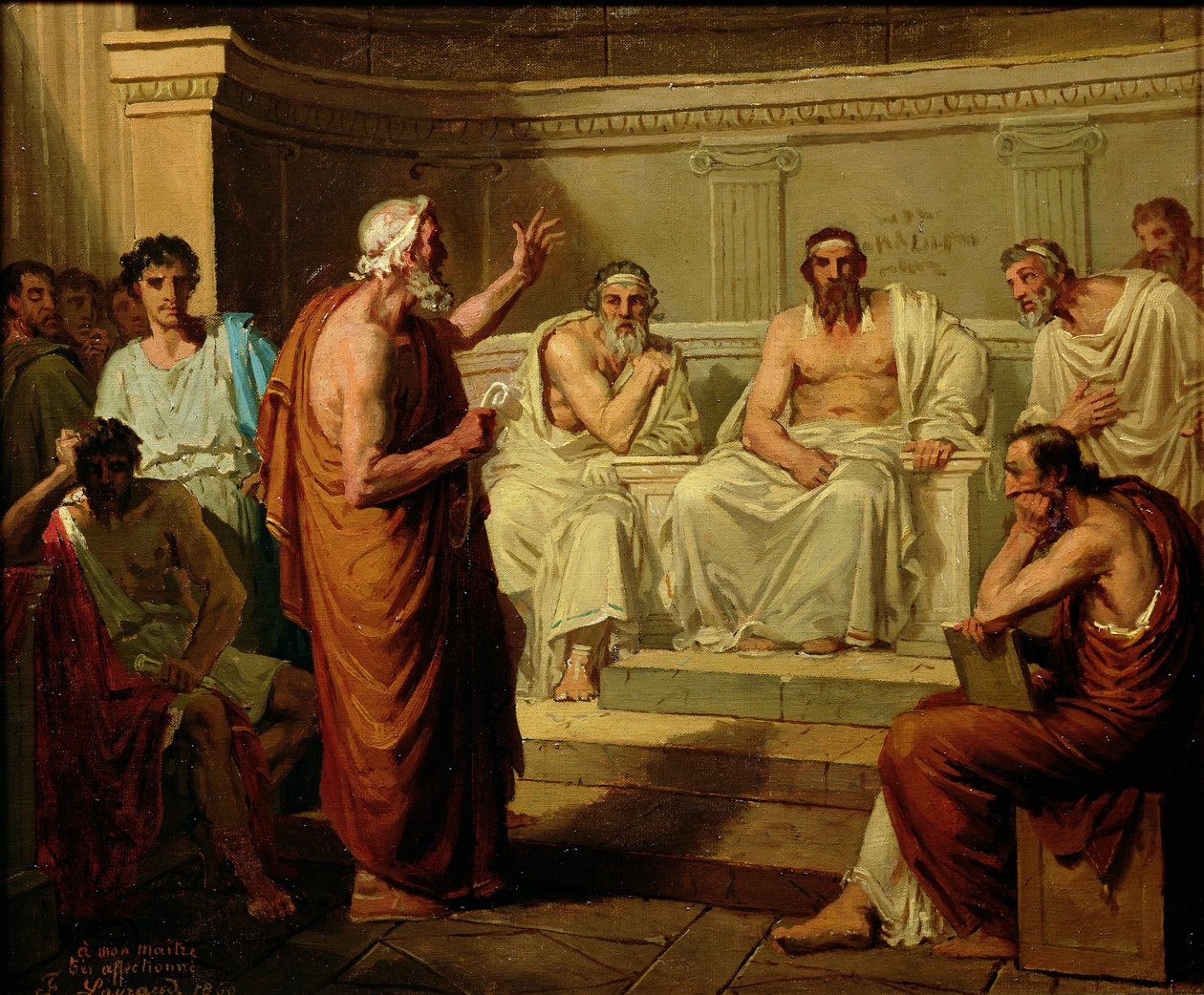 Sofocle accusato dai suoi figli, 1860 da Fortune Joseph Seraphin Layraud