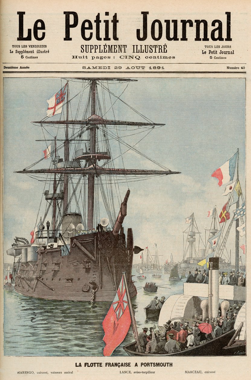 La flottiglia francese a Portsmouth, da 