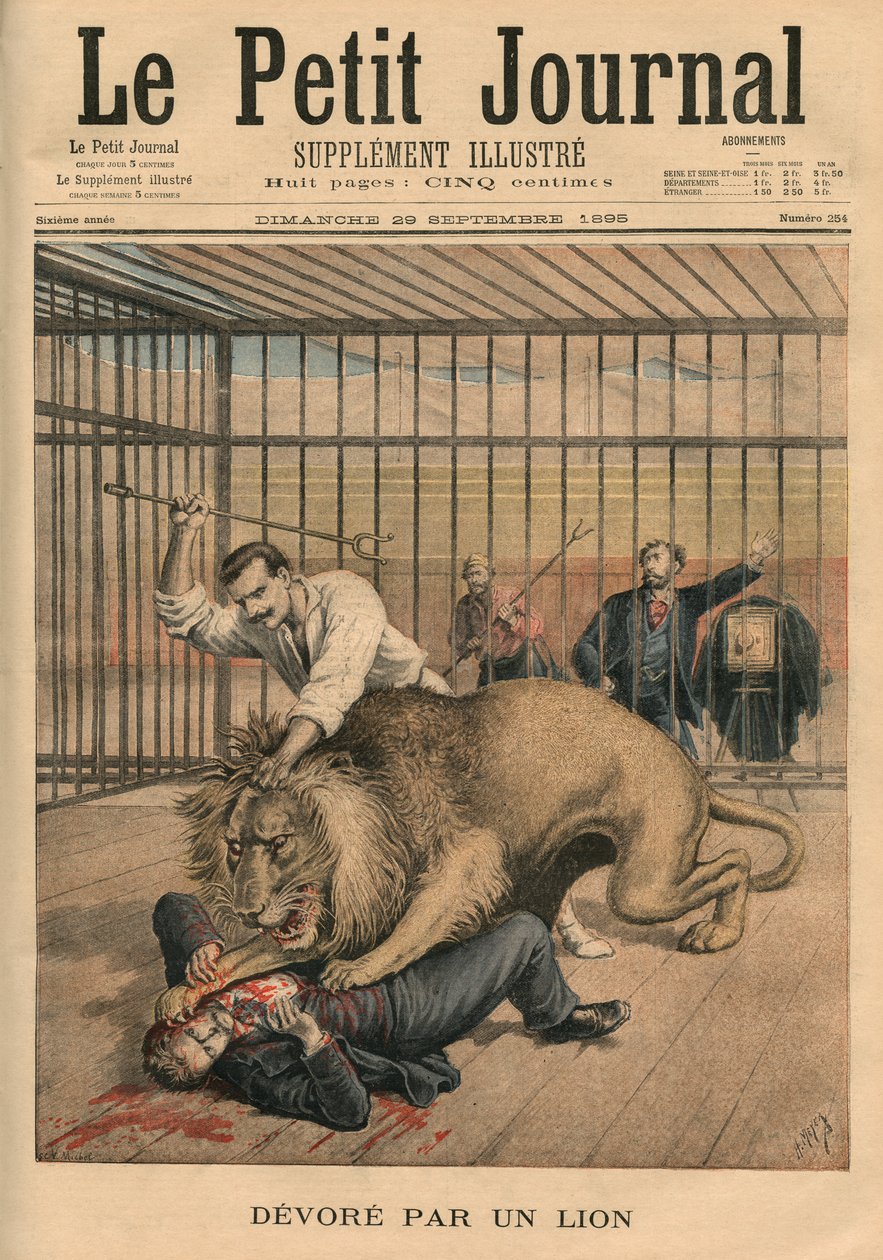 Divorato da un leone, illustrazione di copertina da 