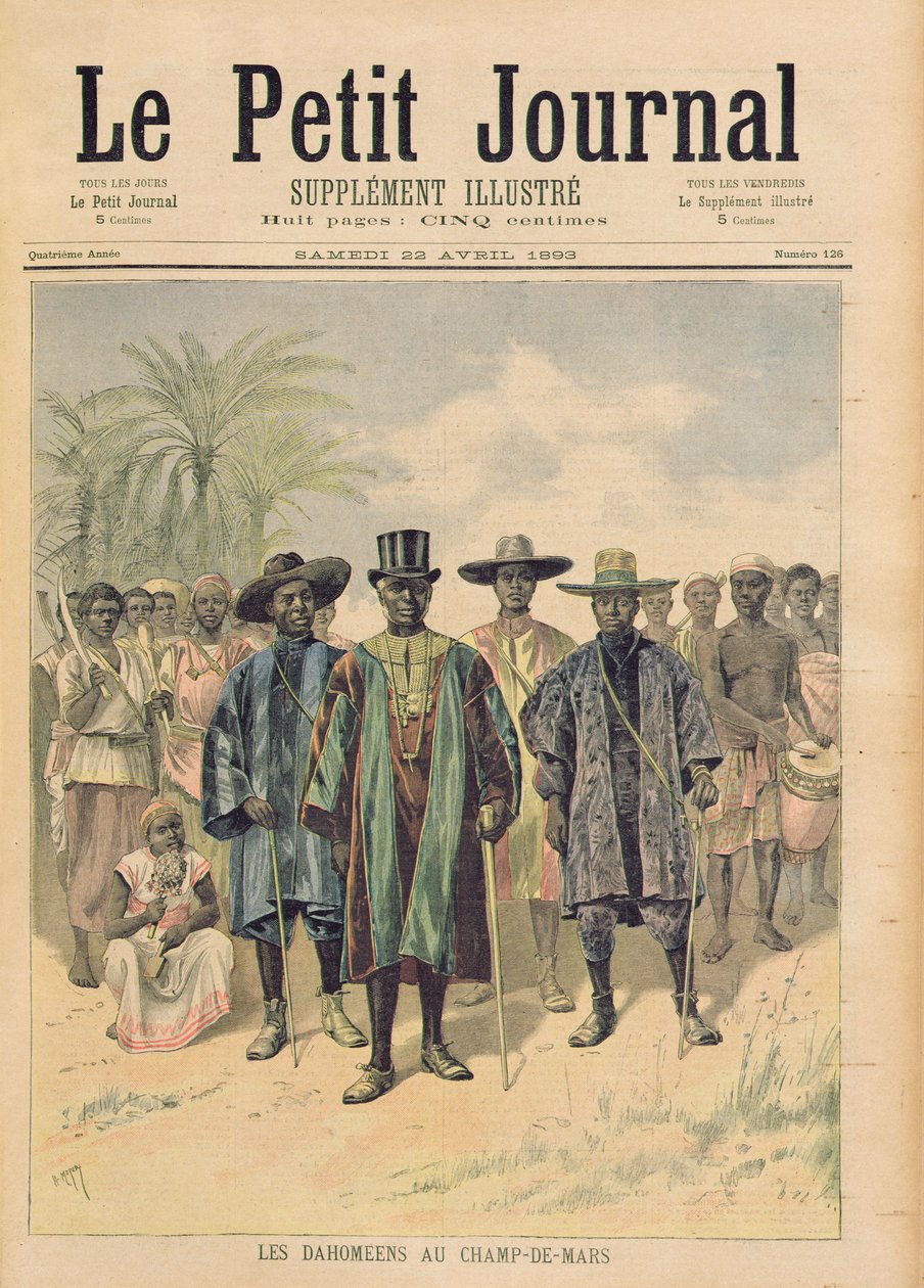 Dahomeani sul Champs de Mars, illustrazione da 