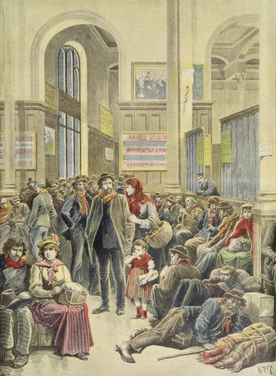 Emigranti italiani alla Gare Saint-Lazare, da 