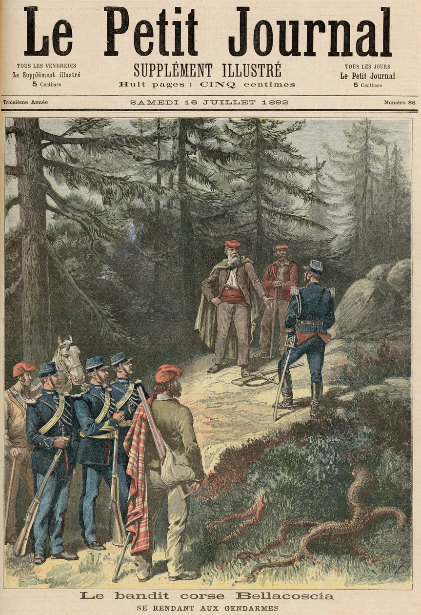 Il bandito corso, Jacques Bellacoscia, si arrende alla polizia, da 