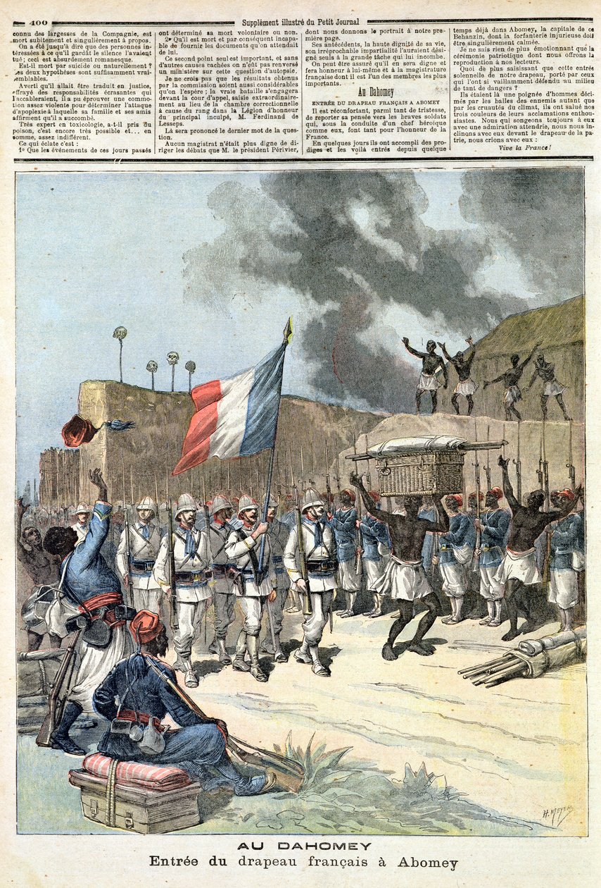 La bandiera francese entra ad Abomey, da 