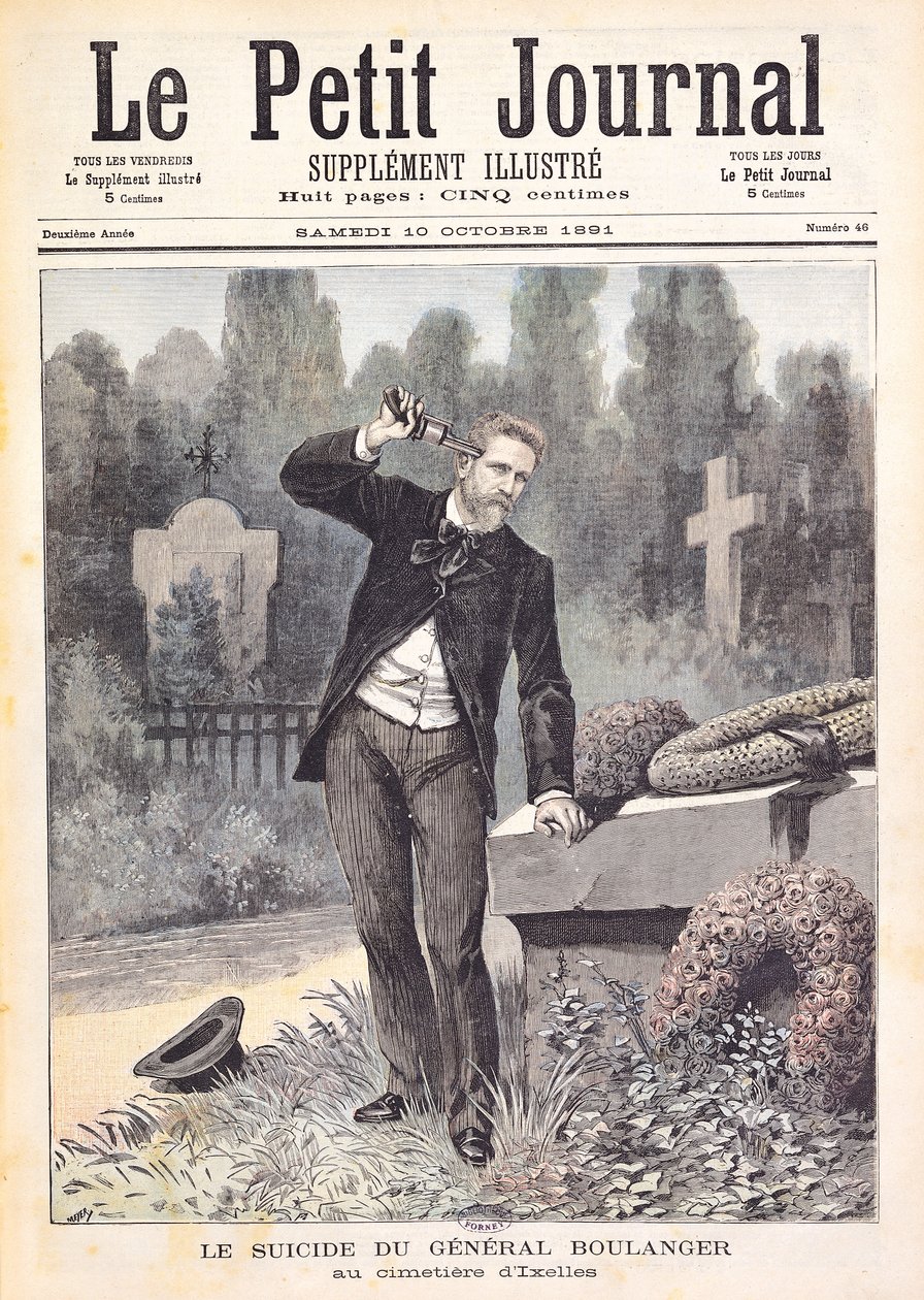 Il suicidio del generale Georges Ernest Boulanger nel cimitero di Ixelles, da 