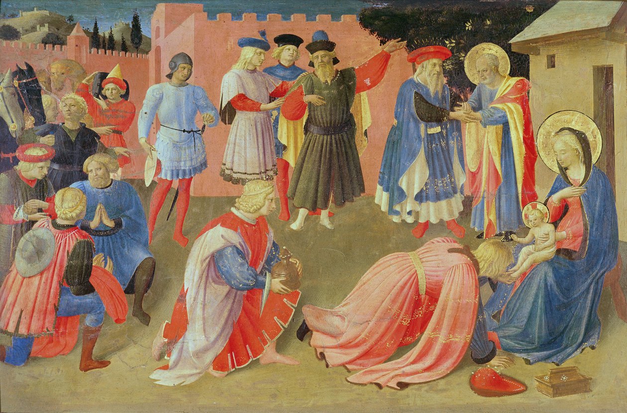 Adorazione dei Magi, pannello predella dal Trittico dei Linaioli, 1433 da Fra Angelico
