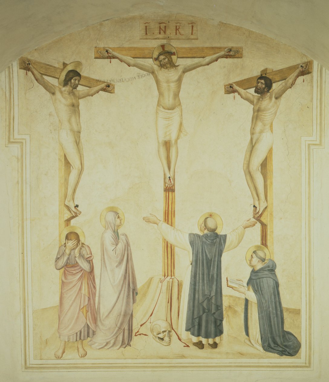 Cristo sulla croce tra i due ladroni, c.1438-45 da Fra Angelico