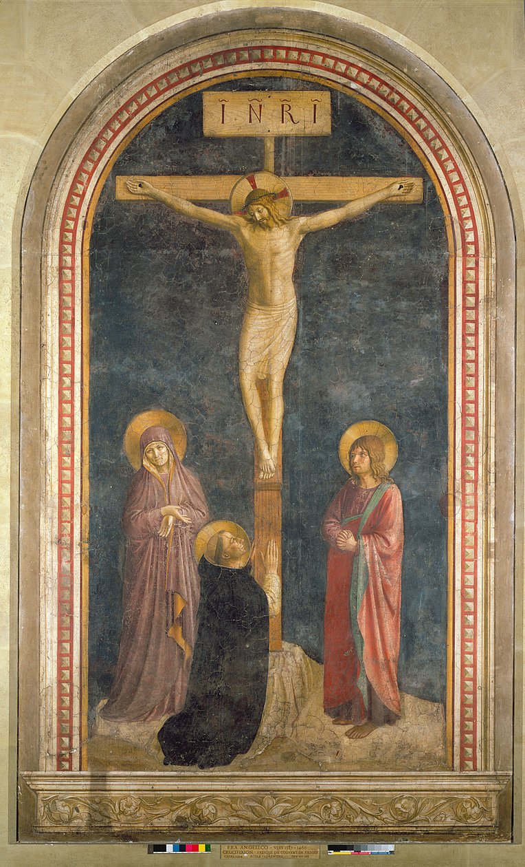 Crocifissione con la Vergine, San Giovanni Evangelista e San Domenico dal Convento di San Marco, Fiesole, 1442 da Fra Angelico