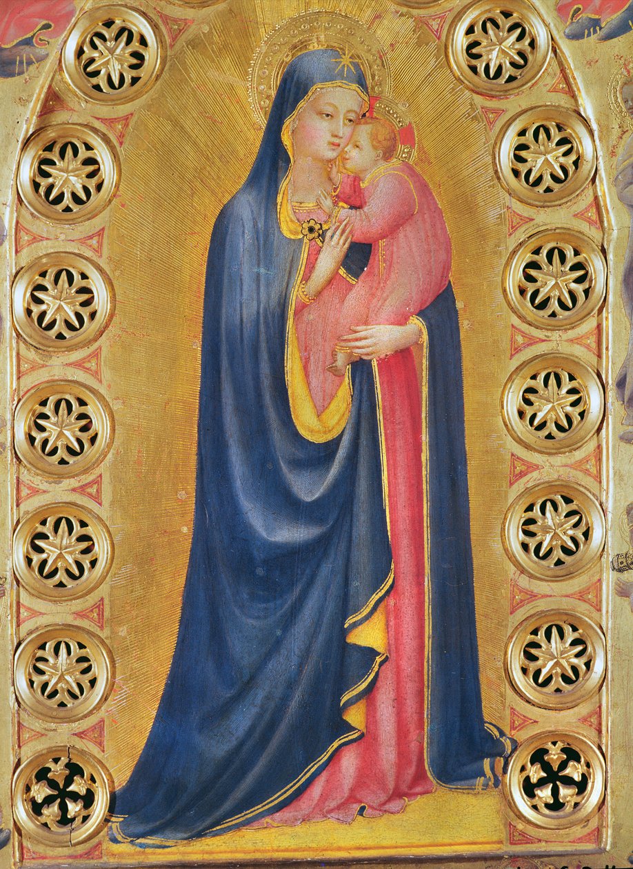 Vergine e Bambino anche chiamata Vergine e la Stella (dettaglio) da Fra Angelico