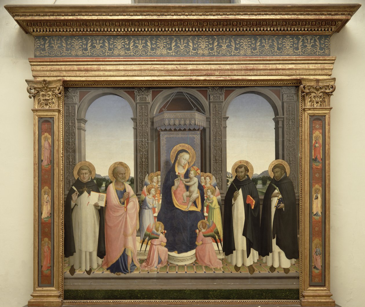 Vergine e Bambino in trono con angeli e San Tommaso d