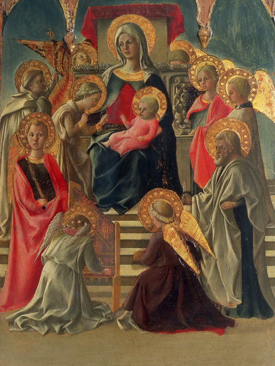 Madonna col Bambino in trono con angeli e santi da Fra Filippo Lippi