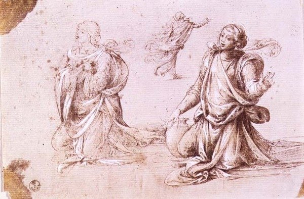 Tre studi di figure femminili per La donna di Samaria da Fra Bartolomeo