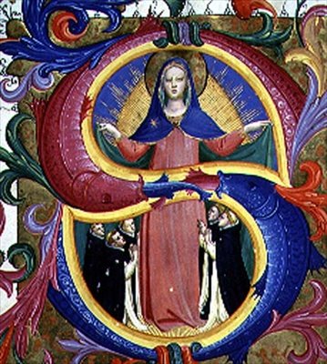 Ms 558 f.156v Iniziale istoriata 