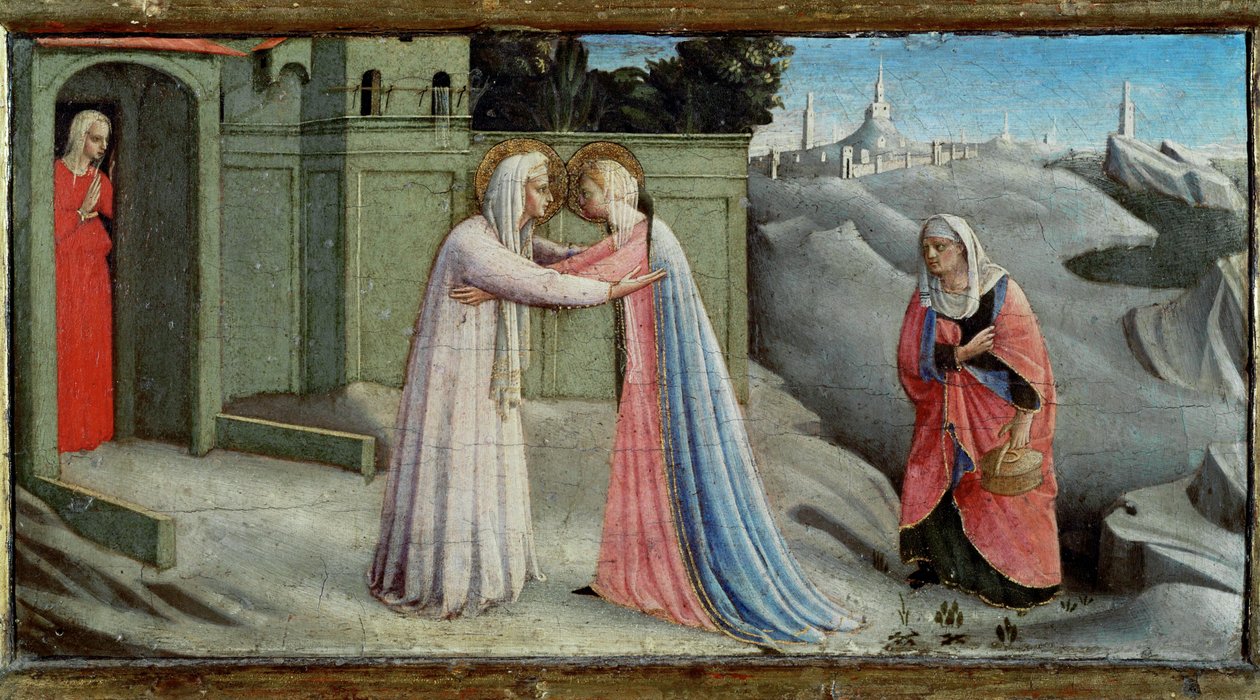 La visitazione, Santa Maria visita Santa Elisabetta ... da Fra (c.1387-1455) Angelico