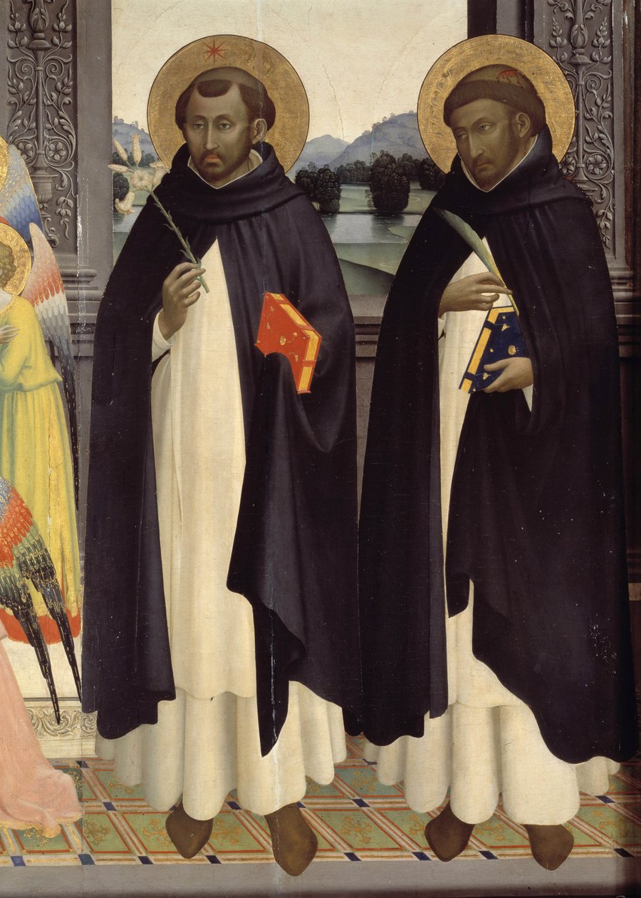 Dettaglio di Santa Domenica e San Pietro Martire. Polittico di San Domenico da Fra  Angelico