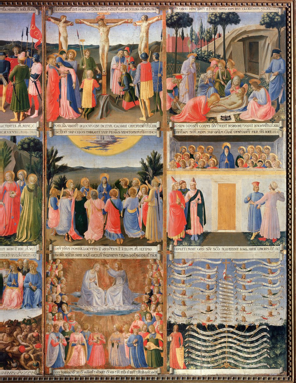 Storia della Vita di Cristo, dettaglio di un ex-voto del Gabinetto dei Vasi Sacri da Fra  Angelico