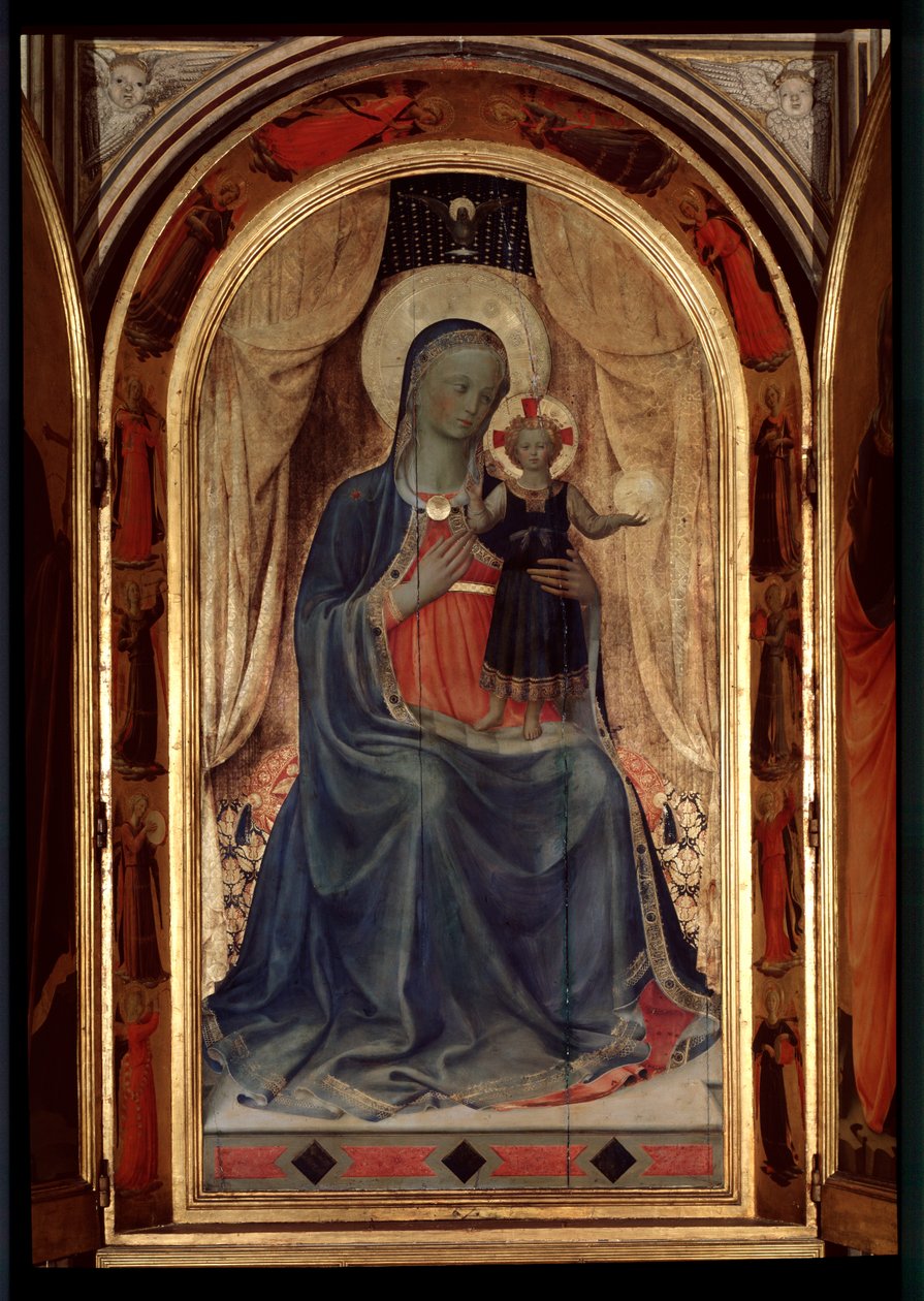 Tabernacolo dei Linaioli: Vergine con bambino da Fra  Angelico