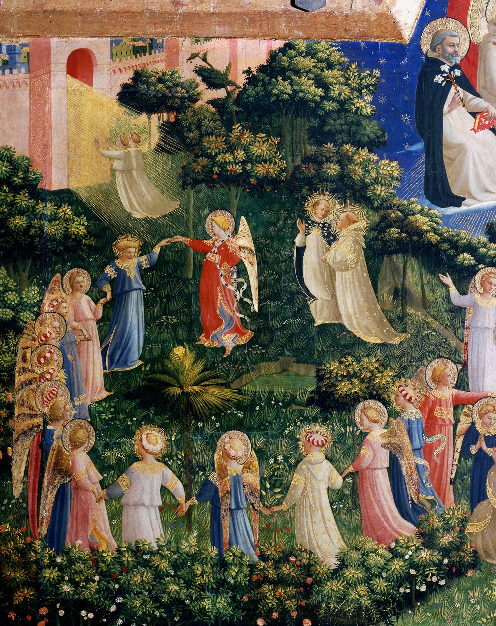 Il Giudizio Universale (dettaglio del Paradiso) da Fra  Angelico