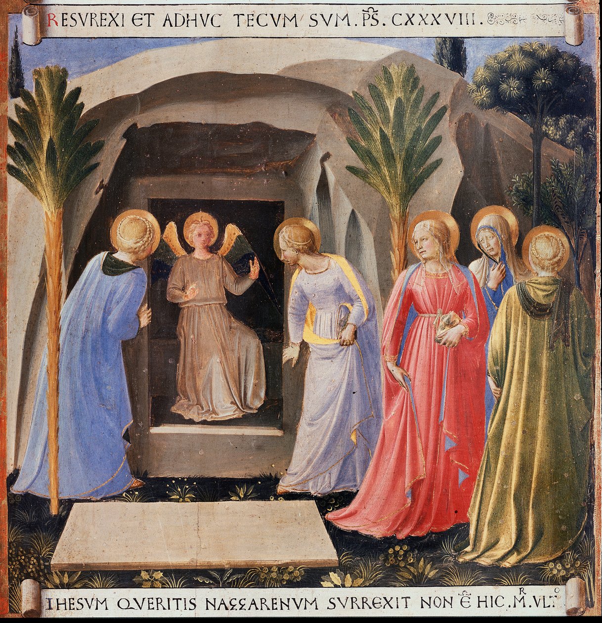 Le tre Marie al sepolcro, Vita di Cristo, Armadio degli Argenti da Fra  Angelico