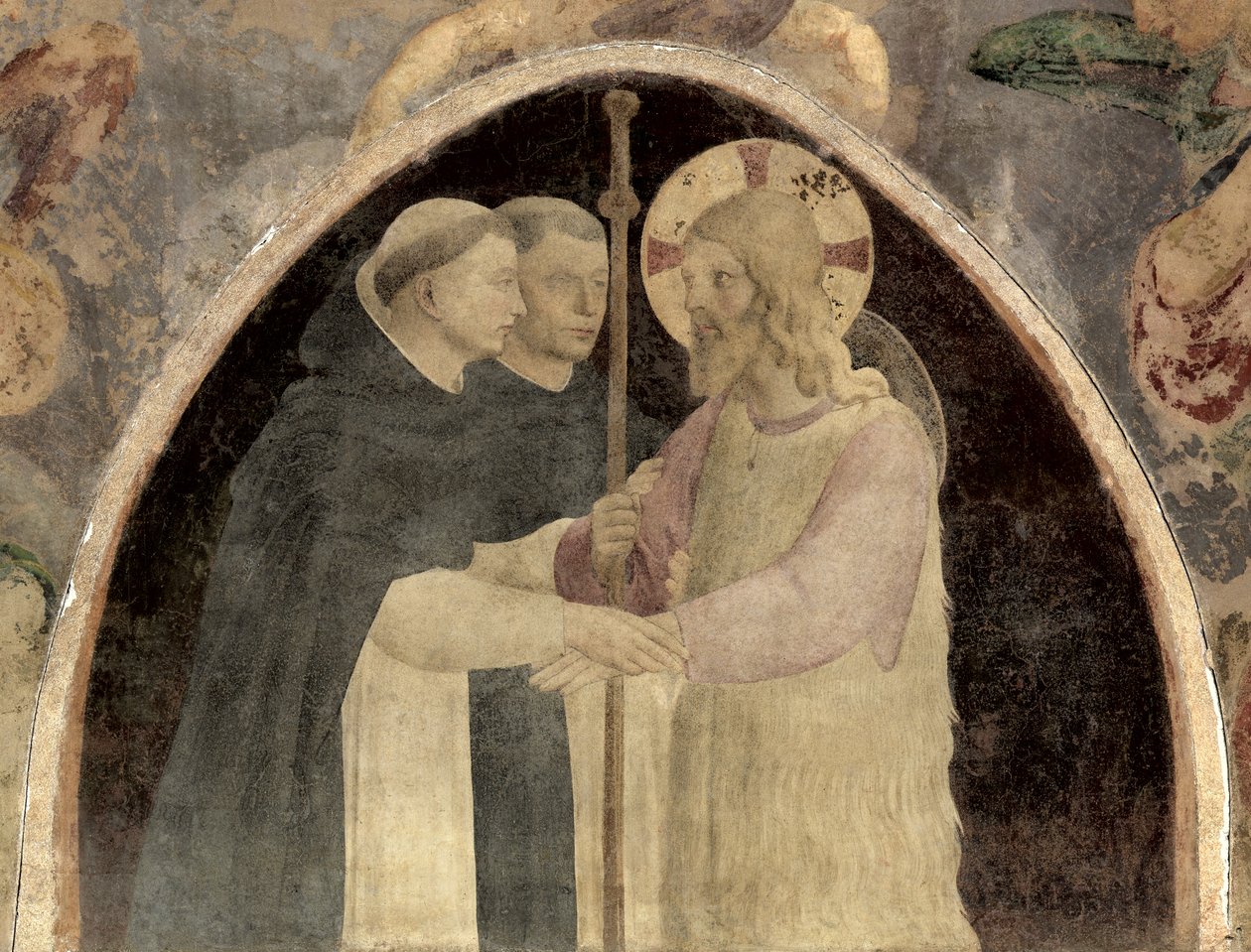 Cristo accoglie due frati domenicani da Fra Angelico
