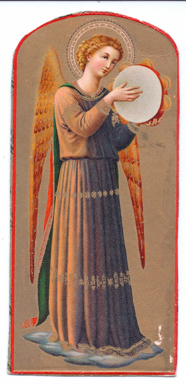 Angelo che suona il tamburello da Fra Angelico
