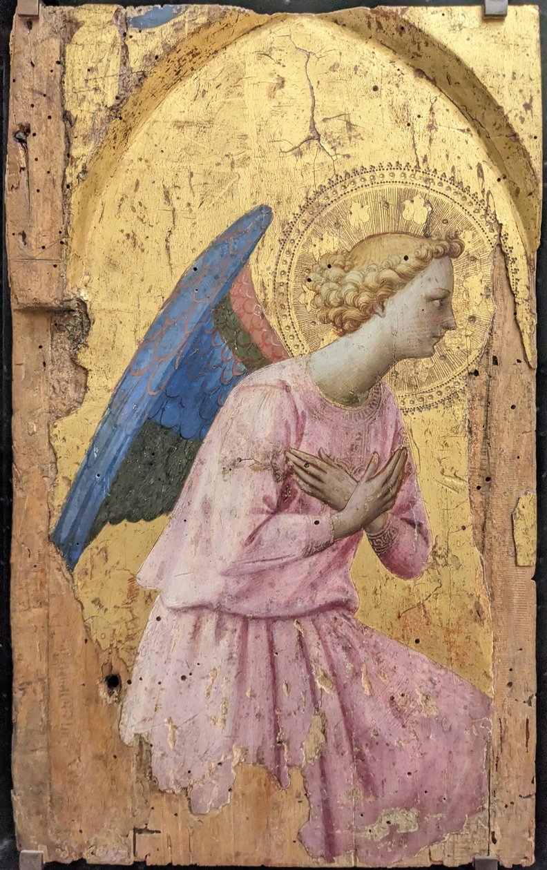 Francese: Ange en adoration, tourné vers la droite Angelo adorante, che guarda a destra da Fra Angelico