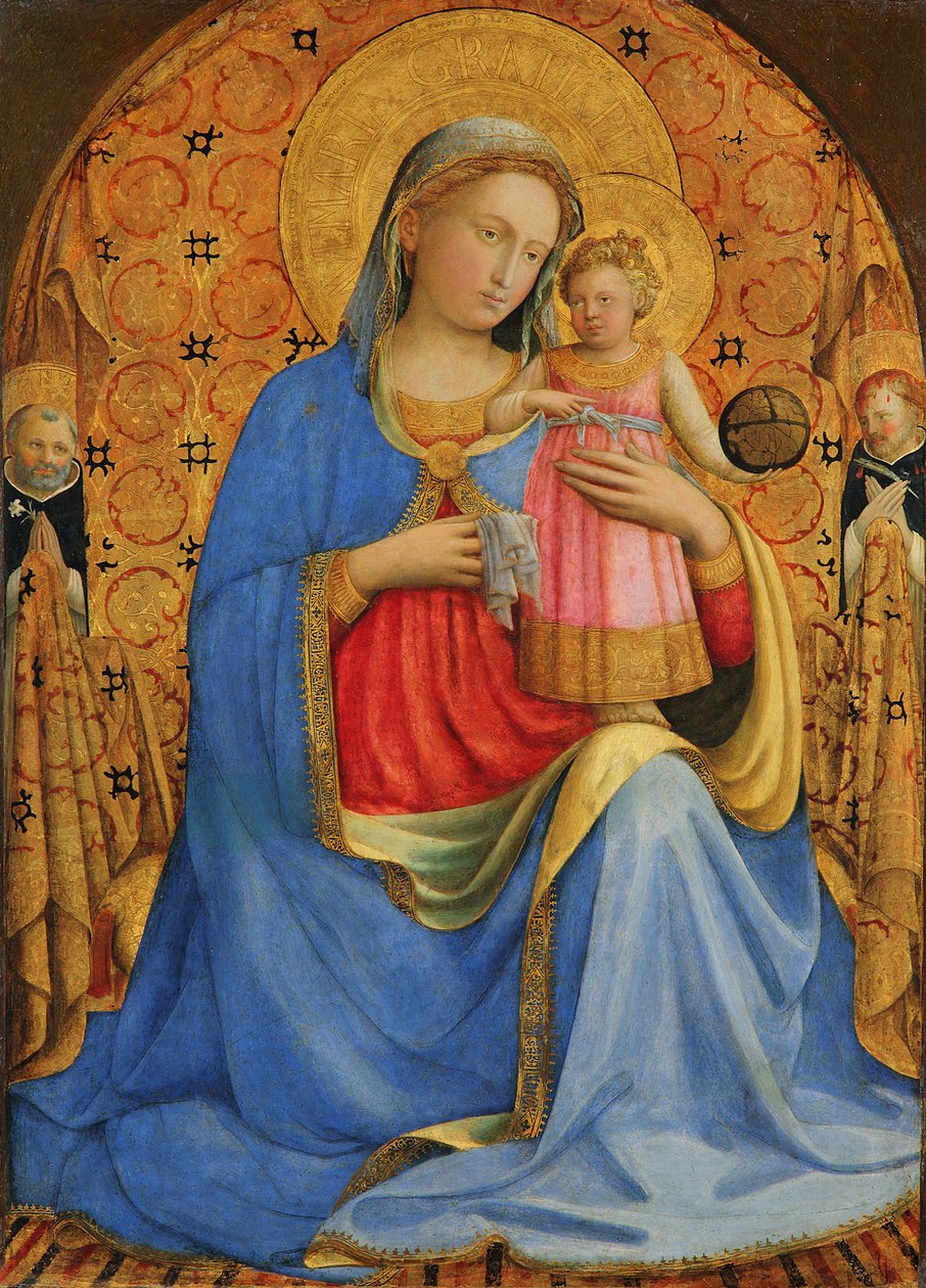 Tedesco: Maria mit dem Kind und Heiligen Madonna con Bambino da Fra Angelico