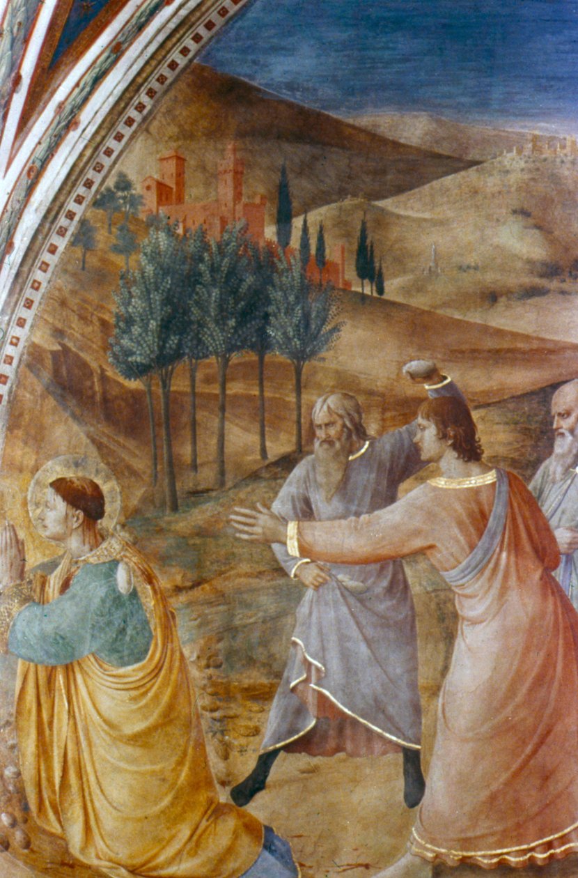 La Lapidazione di Santo Stefano, metà del XV secolo da Fra Angelico