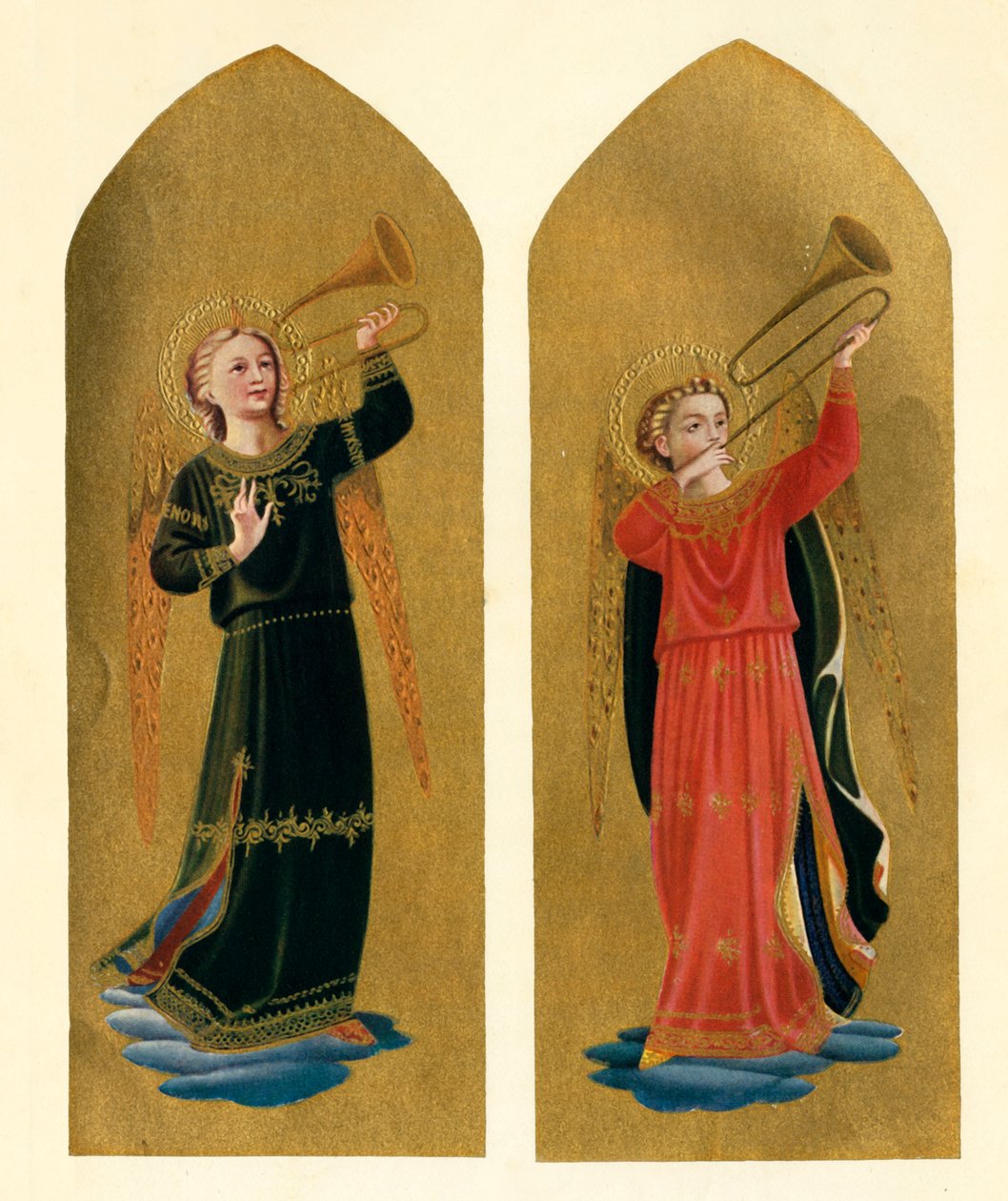 Due angeli con trombe da Fra Angelico