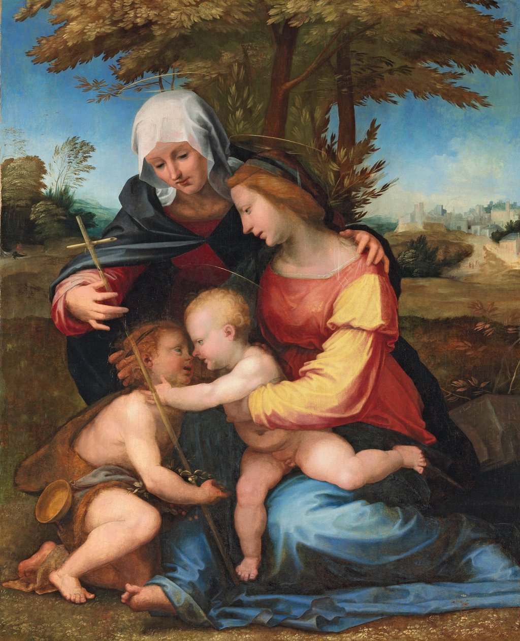 La Madonna e il Bambino in un paesaggio con Santa Elisabetta e il piccolo San Giovanni Battista da Fra Bartolomeo