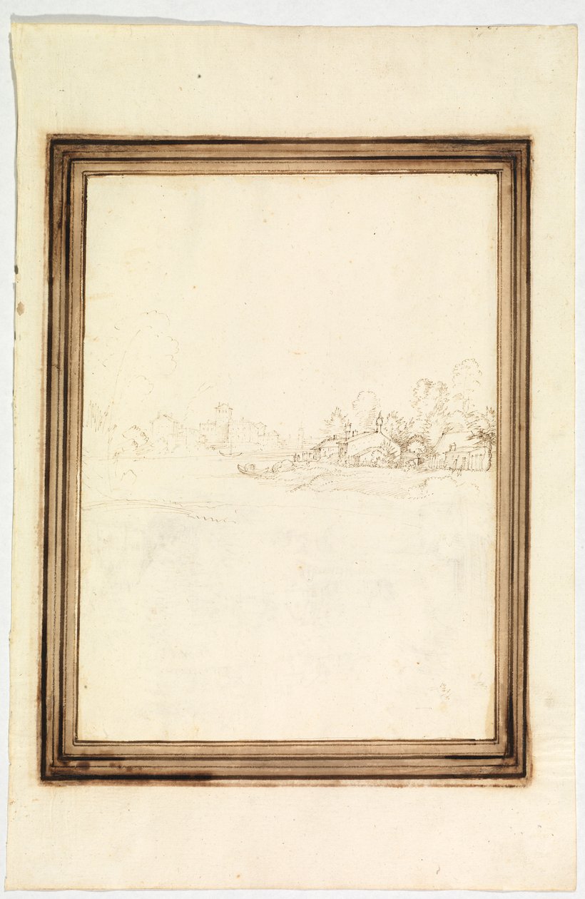 Città sulle rive di un fiume da Fra Bartolomeo