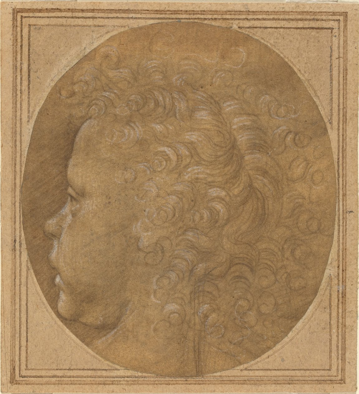 Testa di un bambino (recto) da Fra Bartolommeo
