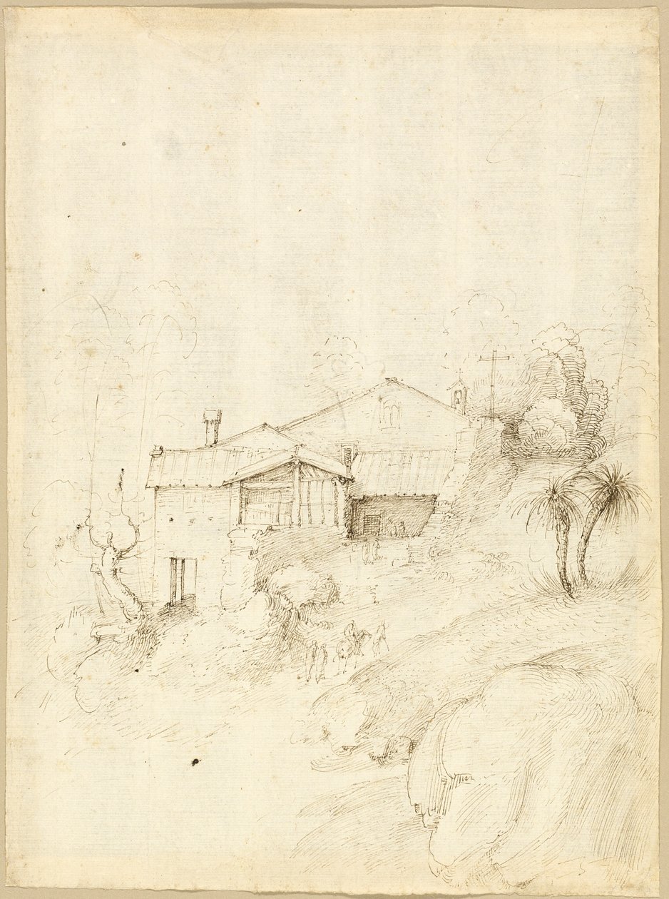 Monastero sul Pendio di una Collina Rocciosa da Fra Bartolommeo