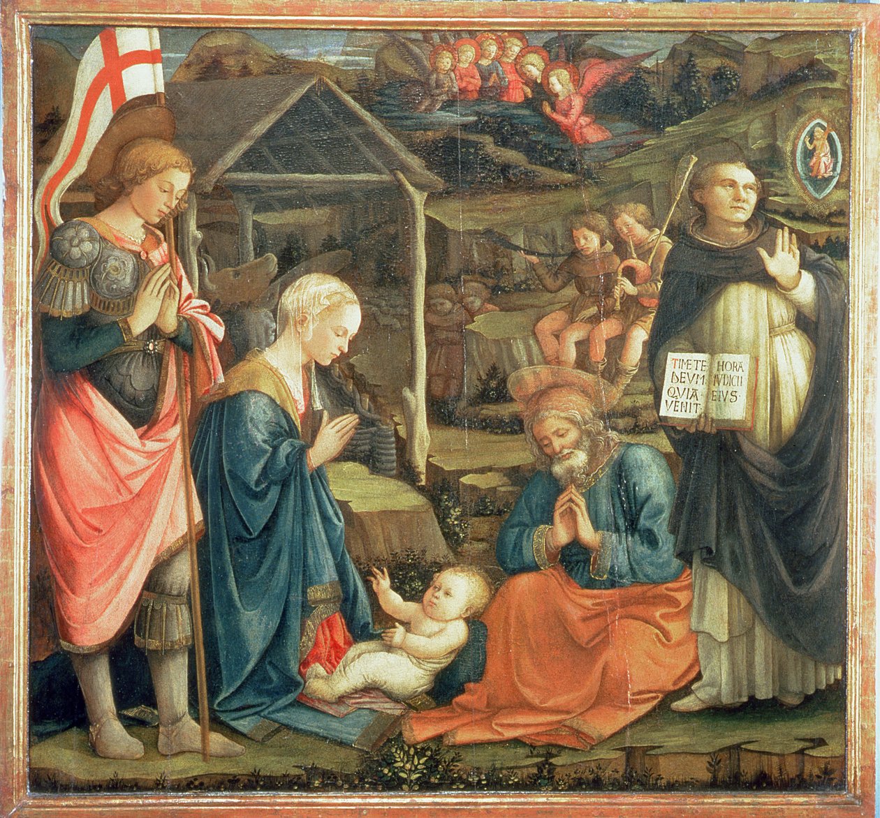 La Natività con SS. Michele e Domenico, 1470 da Fra Filippo Lippi