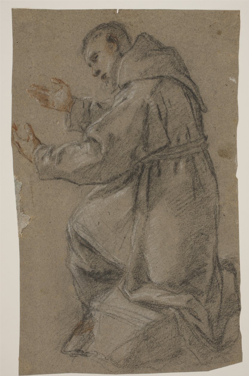Frate inginocchiato con le mani tese da Fra Semplice da Verona