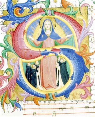 Messale 558 f.156v Iniziale Istoriata 