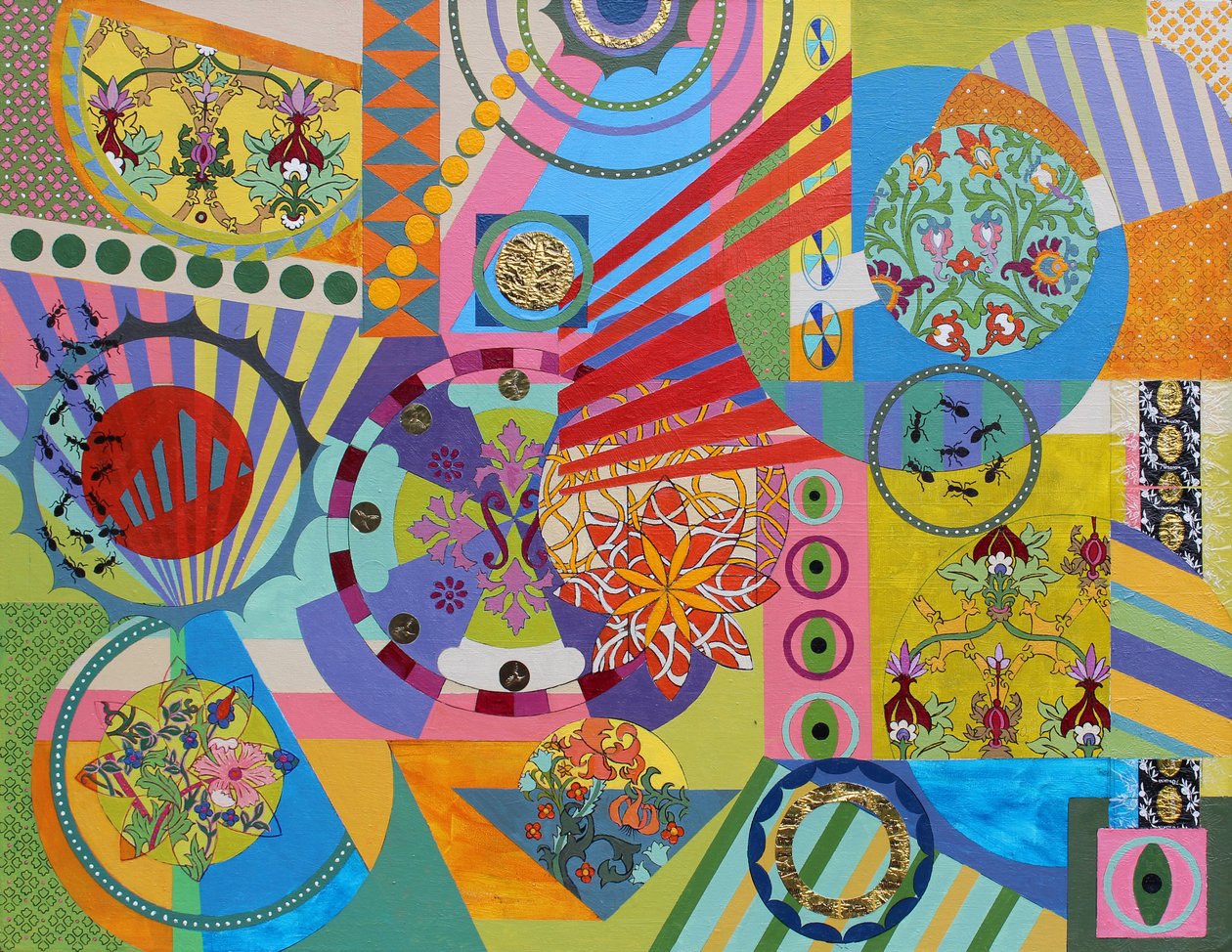 Nel mio giardino ci sono molti colori, 2024 (tecnica mista su tela) da Frances Ferdinands