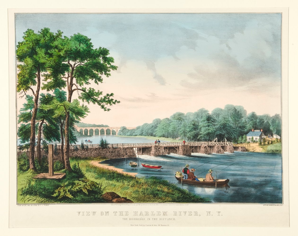 Vista del fiume Harlem, N.Y. da Frances Flora Bond Palmer