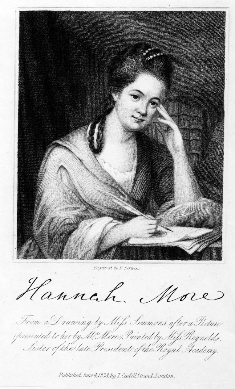 Hannah More, inciso da Edward Scriven, 1838 da Frances Reynolds