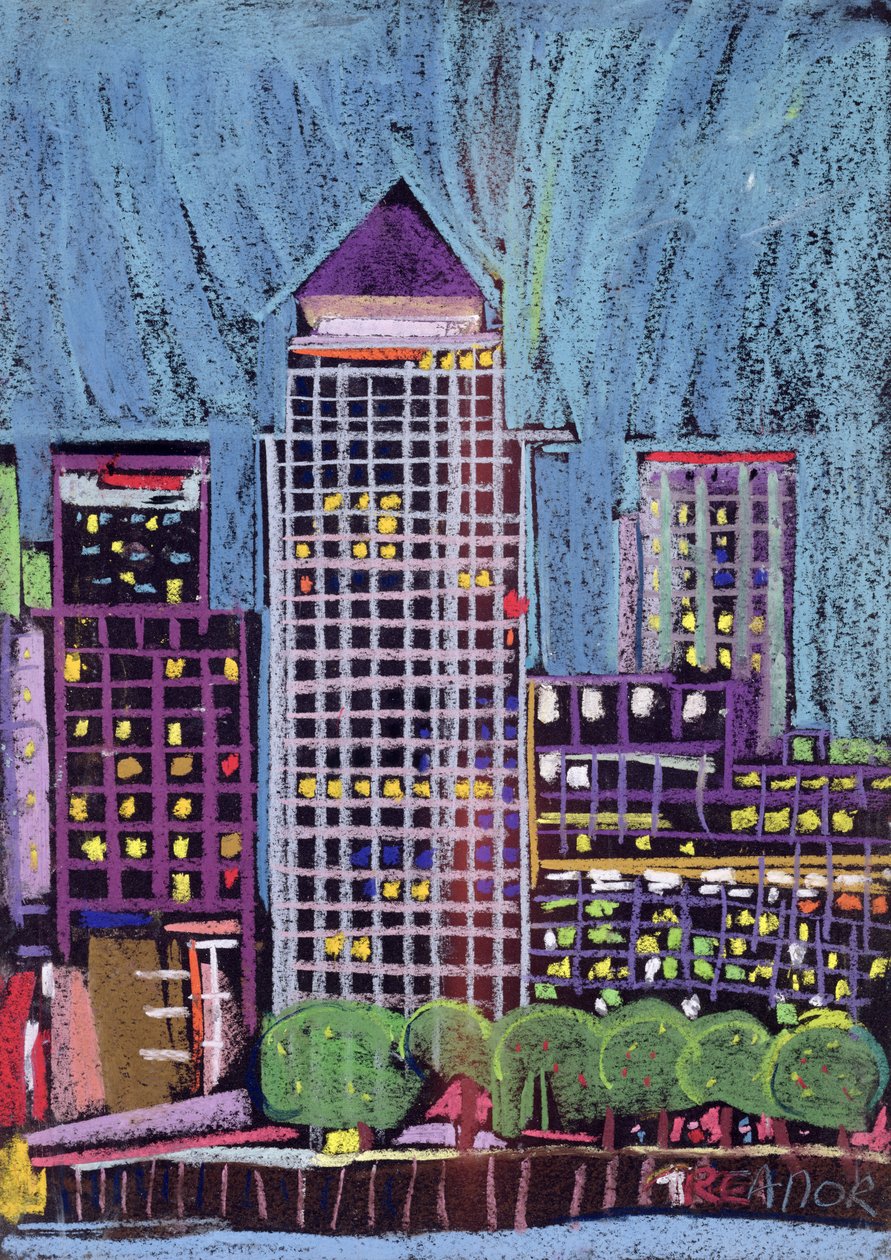 Canary Wharf nei Docklands di Londra da Frances Treanor