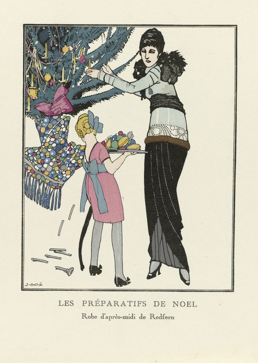 Les Préparatifs de Noël, pub. 1914 da Francesc Xavier Gosé