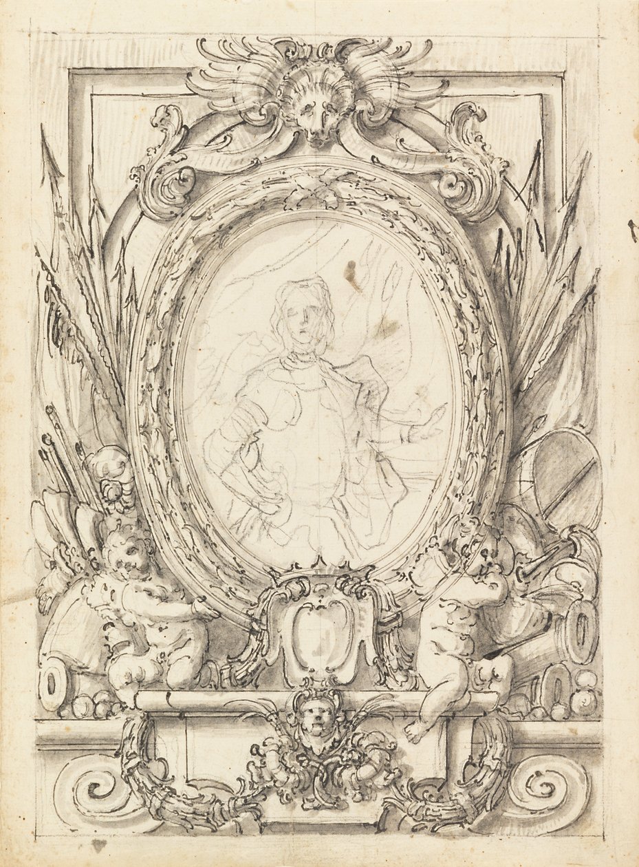 Progetto per un Pannello con Ritratto di un Nobile da Francesco de Mura